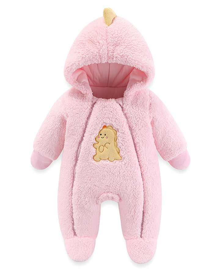 WYTbaby Baby Overall Winter Fleece Warm Schneeanzug Baby Romper Mit Kapuze Für Jungen Mädchen 0-12 M