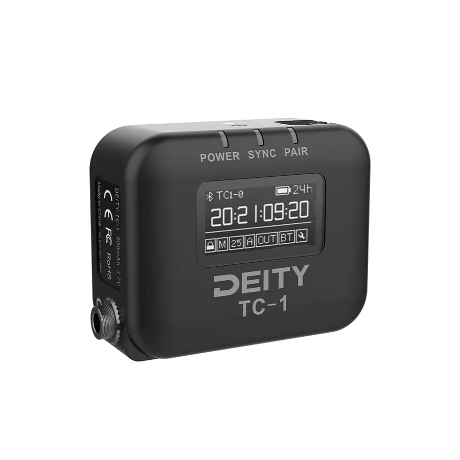 Deity TC-1 Timecode-Generator mit 2,4 G kabelloser Synchronisation und Bluetooth, unterstützt seitli