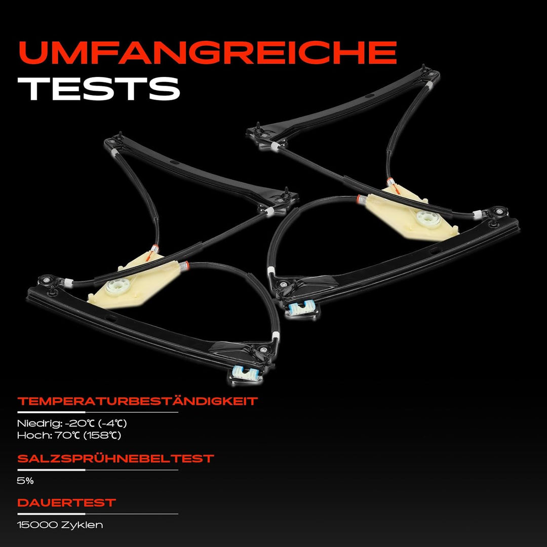 Frankberg 2x Elektrischer Fensterheber Ohne Motor Vorne Links Rechts für Polo 6R 6C 6R_ Schrägheck 2