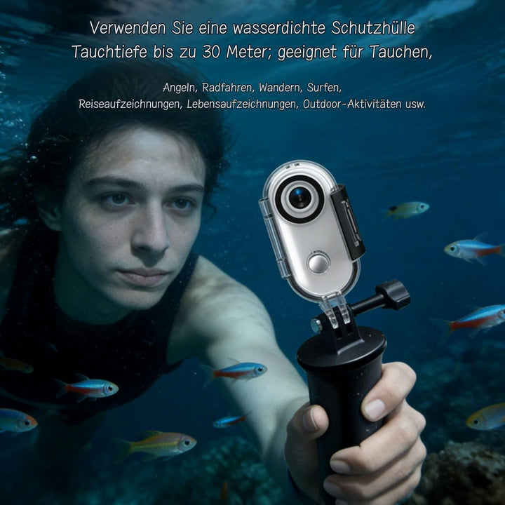 TKMARS 4K Mini Action Cam Wasserdicht Bodycam Körperkamera Mini Helmkamera Reiten 30 Meter Wasserdic