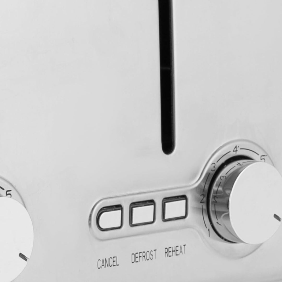 Toaster 4 Scheiben 1500W, Automatik-Langschlitztoaster, 7 Bräunungsstufen, Einstellbare Temperatur,