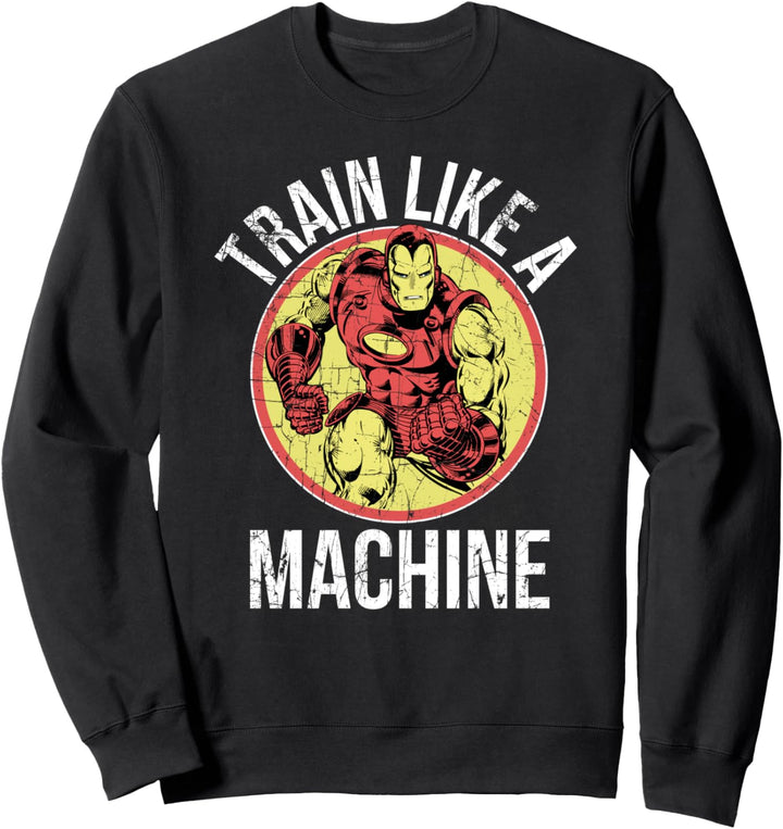 Marvel Iron Man Train Like A Machine Vintage Sweatshirt