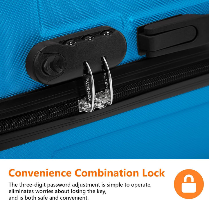 Gepäck Suitcase Reisekoffer, Trolley Rollkoffer Handgepäck, Hartschalenreisekoffer mit 360° Lenkroll