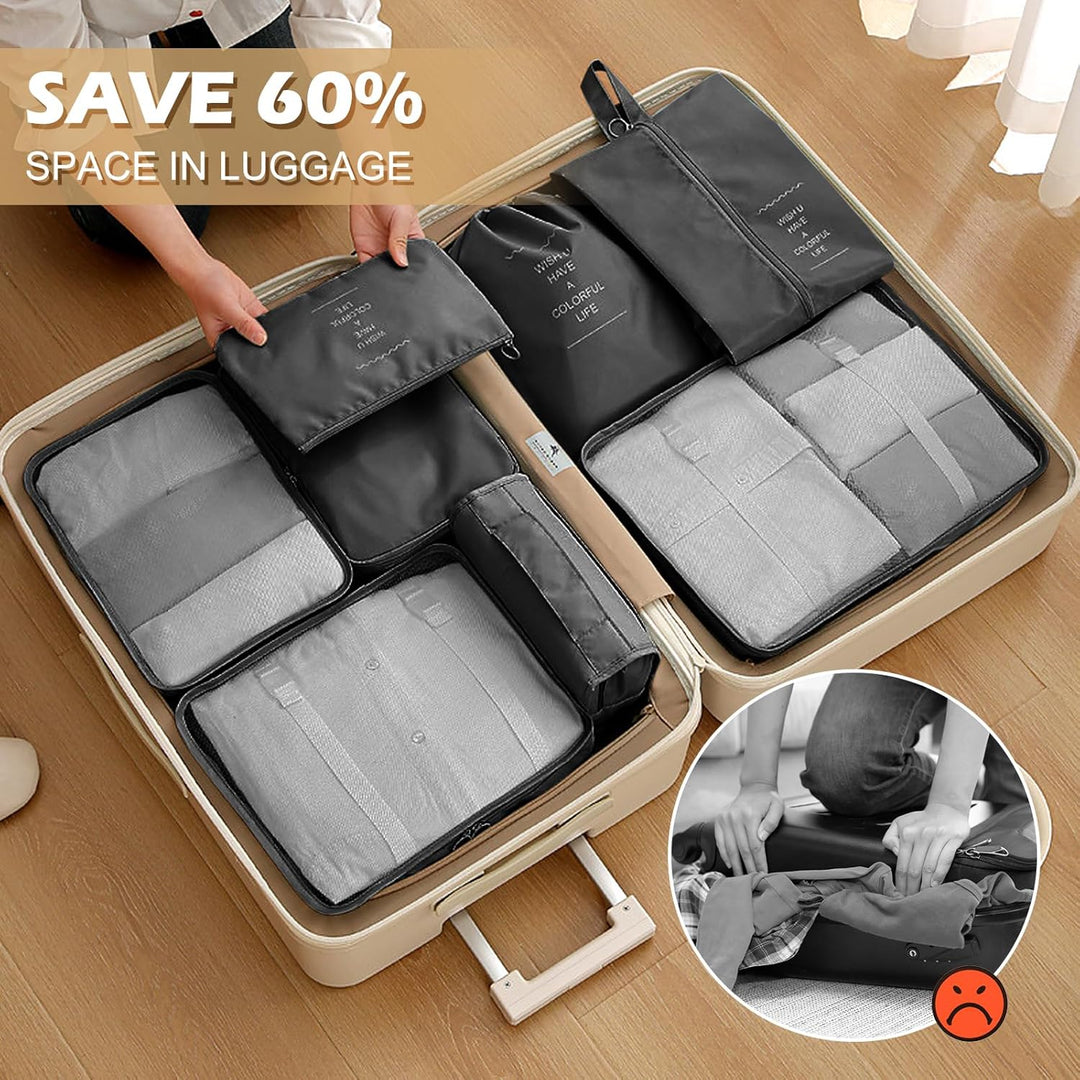 Koffer Organizer Set 13-teilig, Wasserdicht Packing Cubes, Multifunktionale Travel Packwürfel, Koffe