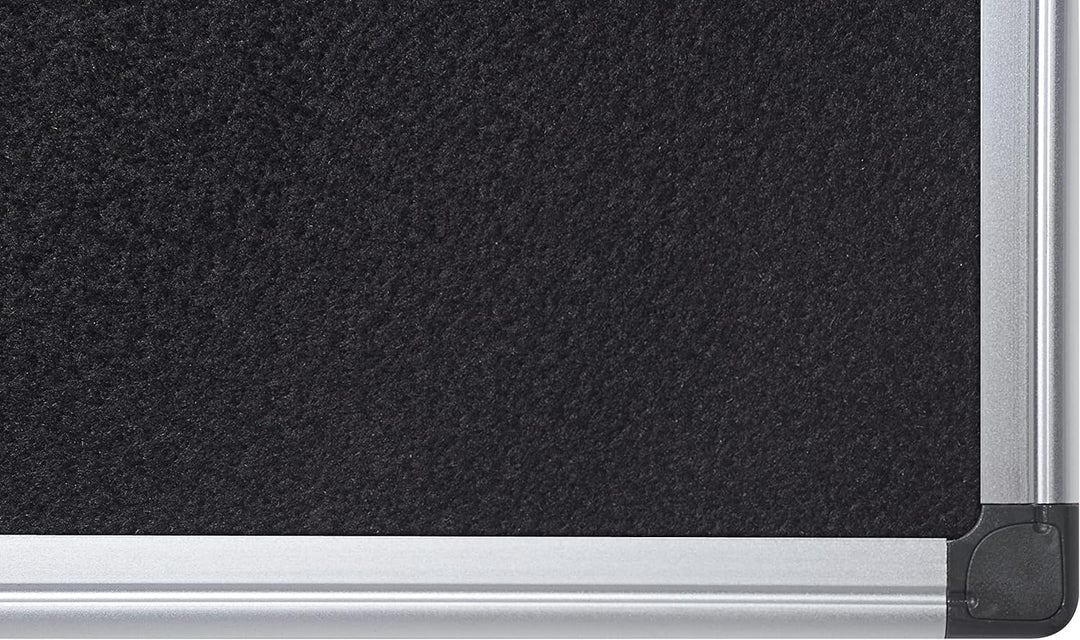 Bi-Office Filztafel Maya, Mit Aluminiumrahmen, Schwarze Filzoberfläche, Zum Gebrauch Mit Pinnnadeln,