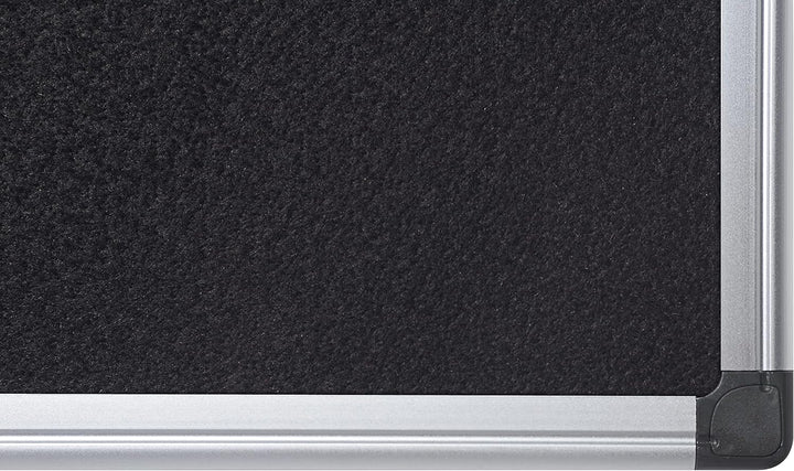 Bi-Office Filztafel Maya, Mit Aluminiumrahmen, Schwarze Filzoberfläche, Zum Gebrauch Mit Pinnnadeln,