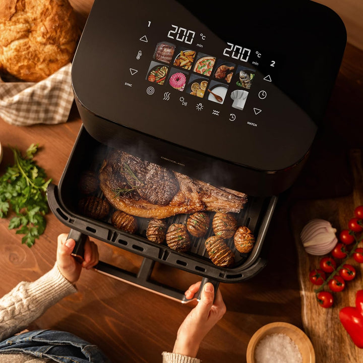 Cecotec Heissluftfritteuse Cecofry&Grill Smokin' 11000 Plus. 2900 W, 11 L, Integrierter Smoker, Trip