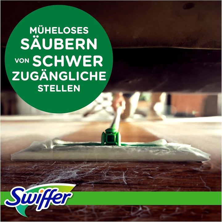 Swiffer Bodenwischer Nachfüllpackung, 120 Trockene Und 3 Feuchte Bodentücher, Nimmt Schmutz Auf Und