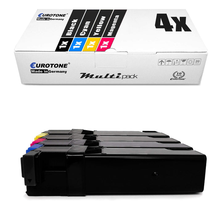 4X Müller Printware Toner für Xerox Workcentre 6505 DN N ersetzt Schwarz Blau Rot Gelb Set aus 4, Se
