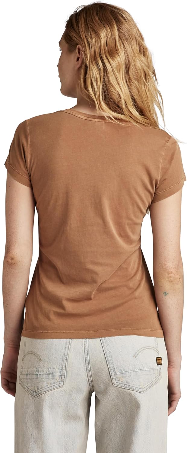 G-STAR Damen Eyben Slim V-Neck Top 2.0, Braun (Toasted Coconut Gd D24533-b059-g414)
