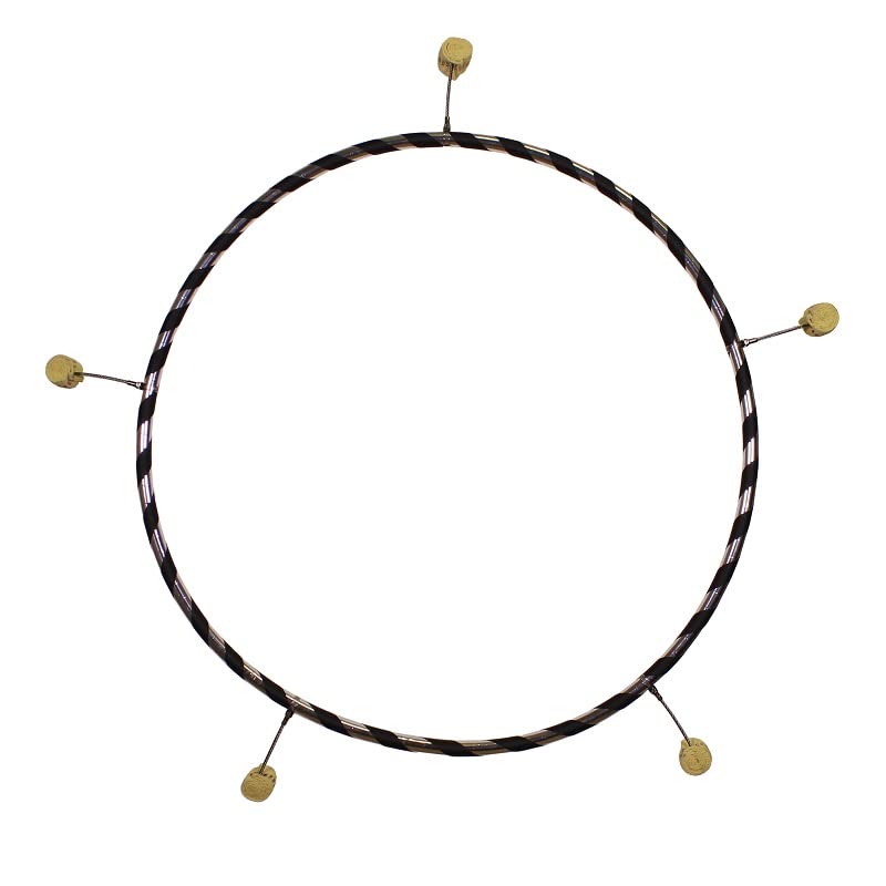 Feuer Hula Hoop Reifen mit Feuer Wicks, Verschiedene Ausführungen Ø100cm, 16mm Rohr mit 5 Fackeln, Ø