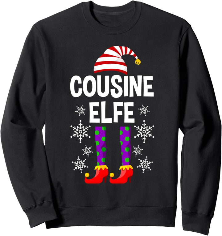 Cousine Elfe Elfen Partnerlook Weihnachten Weihnachtself Sweatshirt