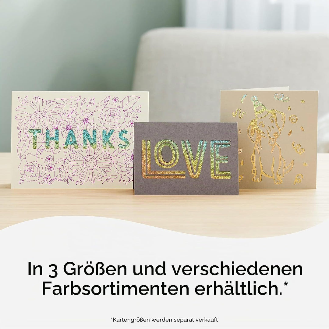 Cricut Cutaway -Karten | Pastell | 12,1 cm x 12,1 cm (Cricut -Grösse S40) | 14-Pack | Zur Verwendung