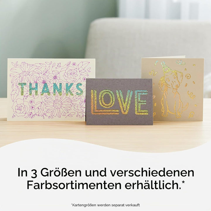 Cricut Cutaway -Karten | Pastell | 12,1 cm x 12,1 cm (Cricut -Grösse S40) | 14-Pack | Zur Verwendung