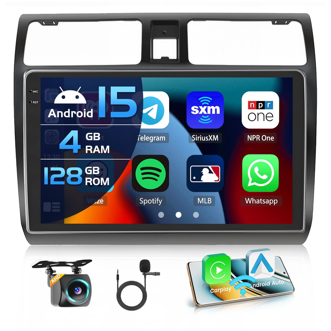 4+128G Autoradio für Suzuki Swift 2003-2010 Android 15 mit 10'' In-Cell Bildschirm Unterstützung Wir