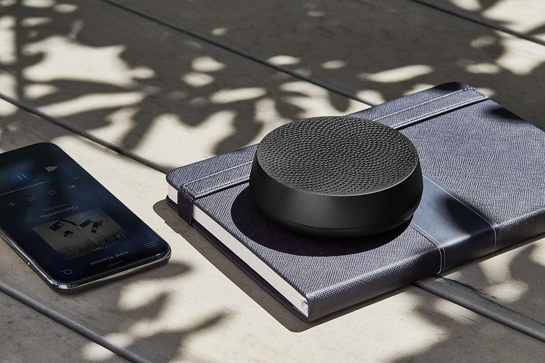 Lexon Mino L - Haut-parleur Compatible Bluetooth 5W, Rechargeable, Mains libres, USB-C - Aluminium/M