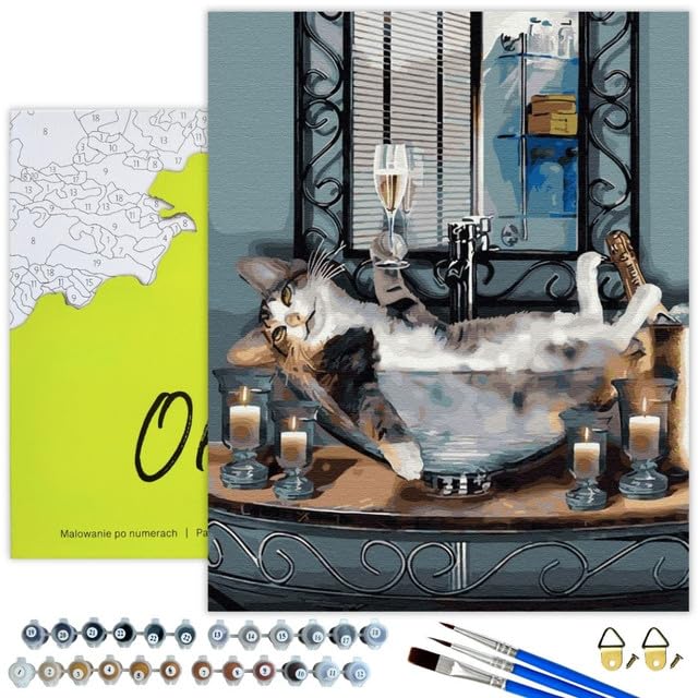 Oh Art! Malen Nach Zahlen Erwachsene Set Mit 3 Pinseln Acrylfarben Und Leinwand Gespannt Auf Holzrah