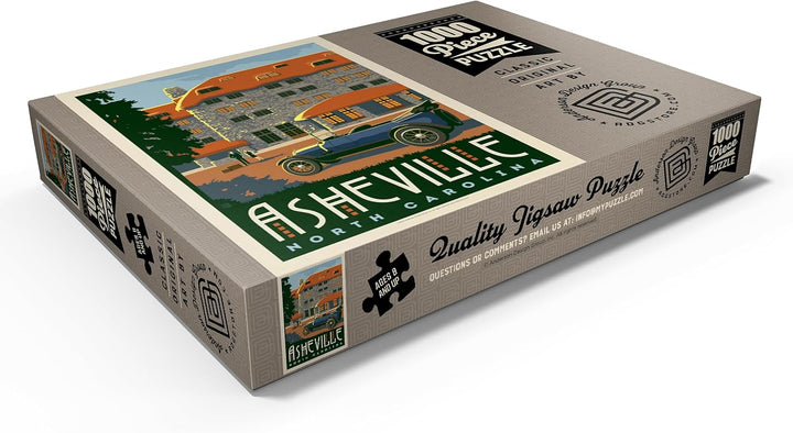 Asheville: North Carolina, Vintage Poster - Premium 1000 Teile Puzzle - MyPuzzle Sonderkollektion vo