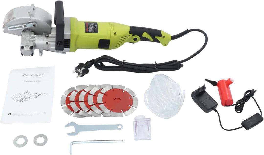 4000W Schlitzfräse Mauernutfräse mit mit 5 Sägeblatt & 360° Schneiden, 6500RPM Elektrische Mauernutf