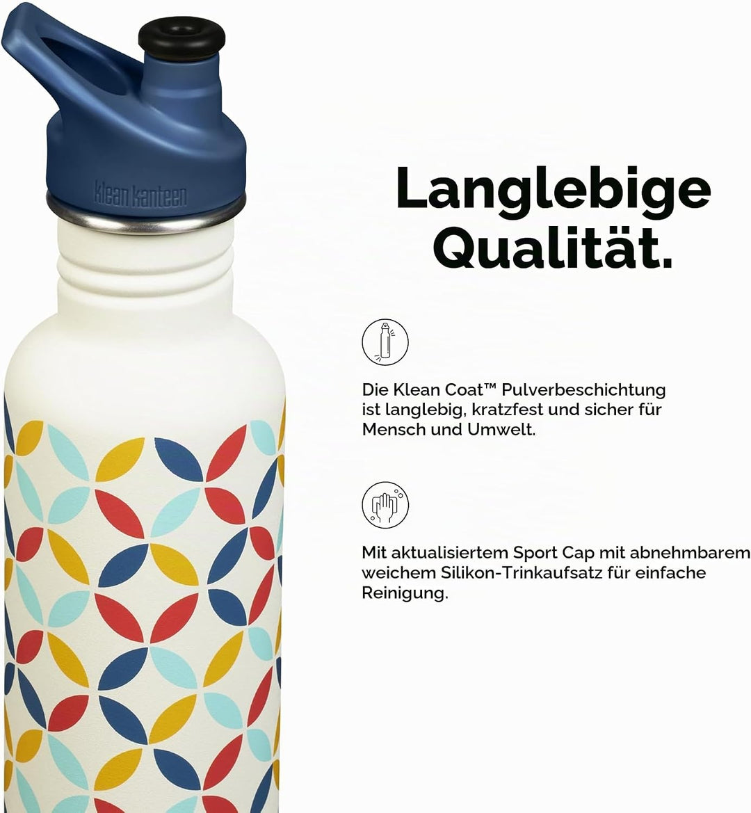 Klean Kanteen Classic Trinkflasche Retro-Punkt 800 ml 800 ml Retro-punkt, 800 ml Retro-punkt