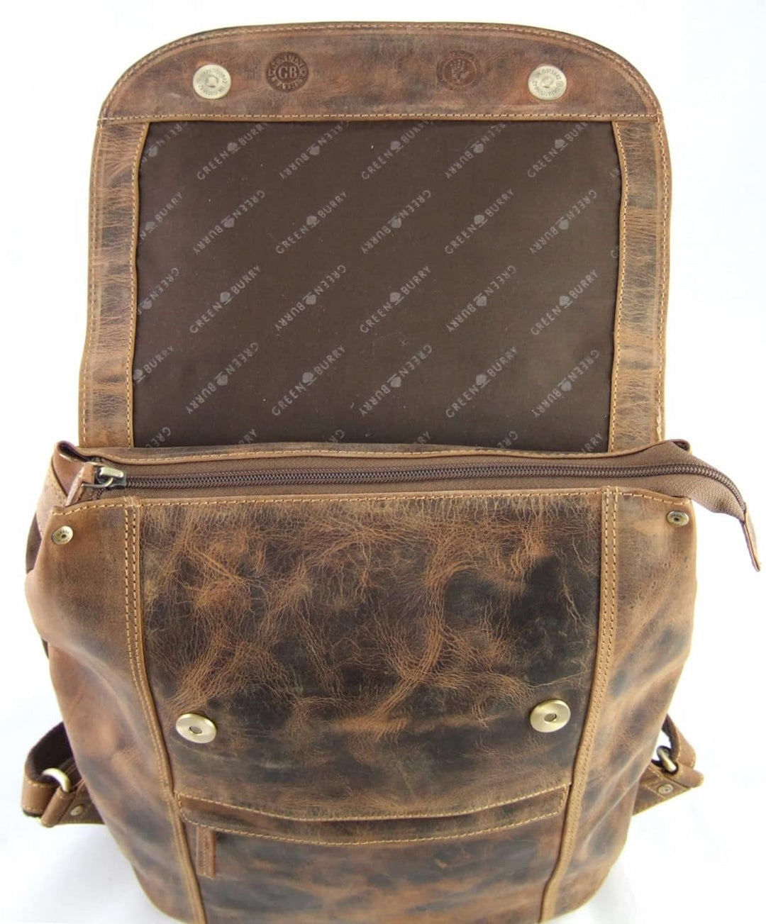 Greenburry Vintage Rucksack Leder 40 cm Laptopfach