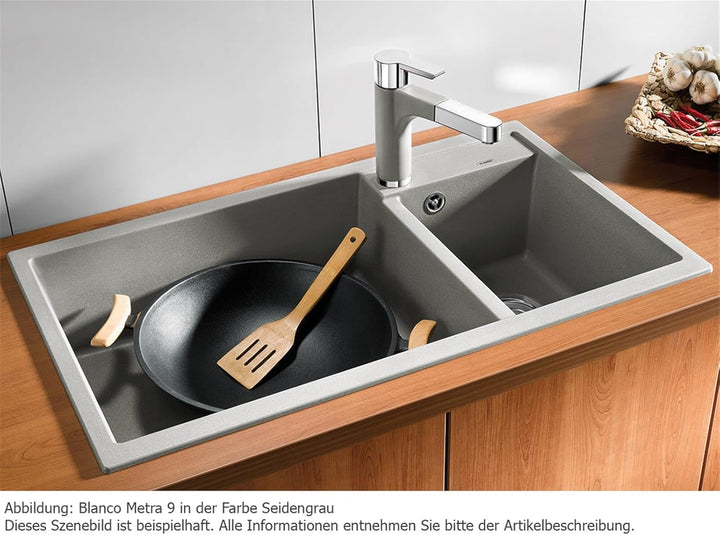 BLANCO METRA 9 | SILGRANIT tartufo | Einbauart: Einbau von Oben | Hauptbecken links | ohne Ablauffer