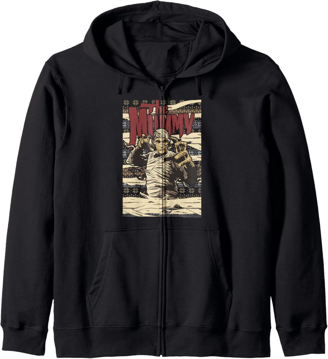 Universal Monsters Christmas The Mummy Ugly Sweater Kapuzenjacke