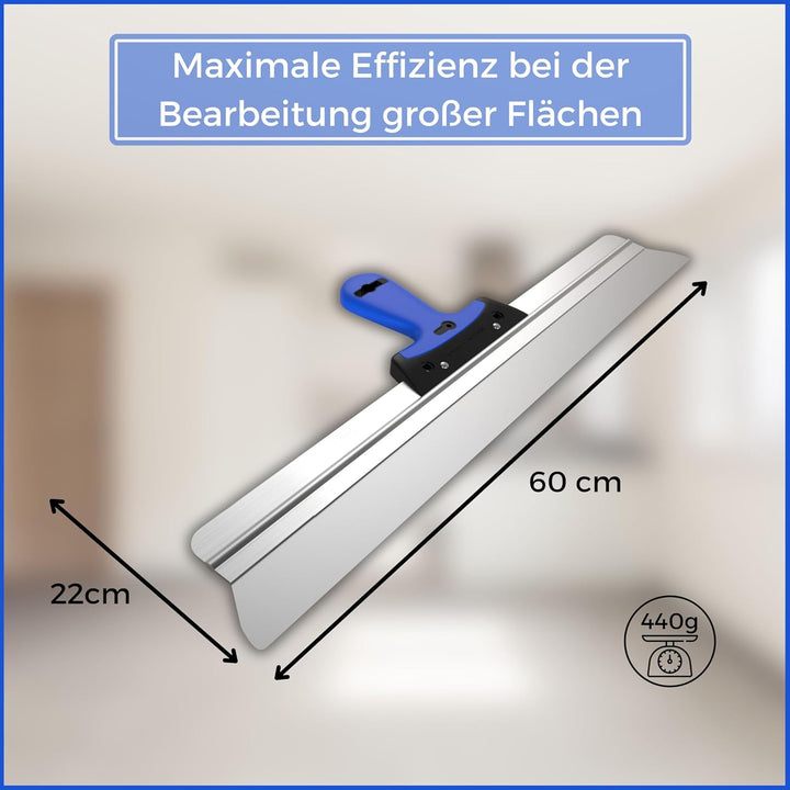 BACHSAM® Made in Germany hochwertiger Flächenspachtel 600mm breit - Profi Fassadenspachtel zum Spach