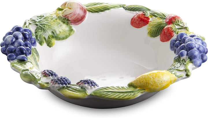Bassano italienische Keramik runde mediterranes Obstschale 28x28