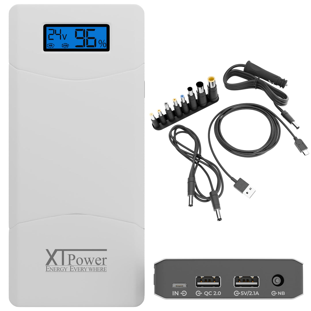 XTPower® XT-16000QC3 Powerbank moderner DC + USB QC3 Akku mit 15600mAh - 1x USB, 1x USB QC3 und DC A