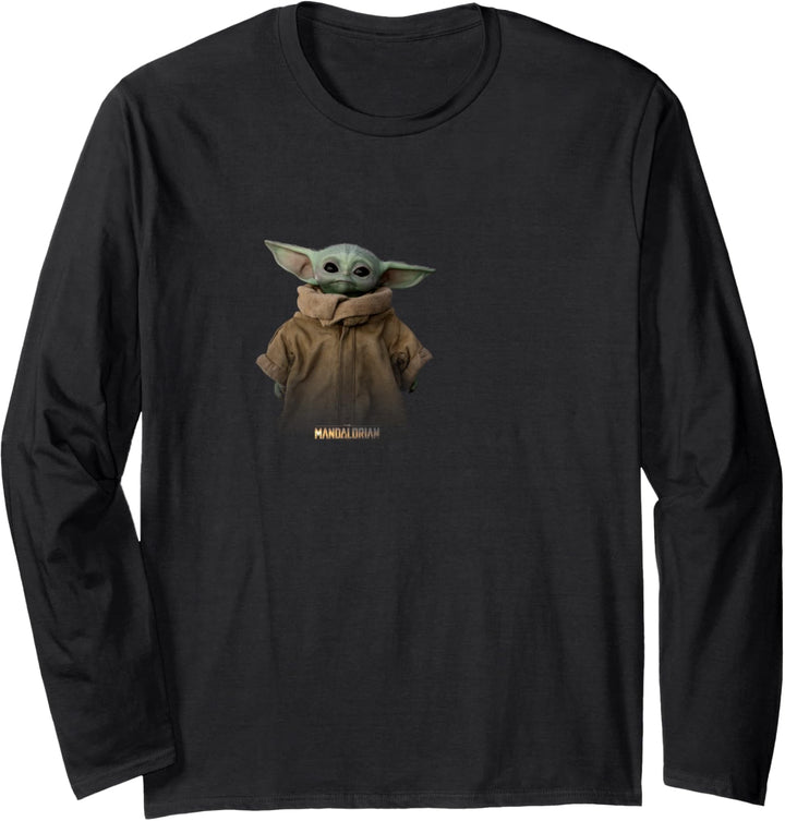 Star Wars The Mandalorian The Child Simple Portrait Langarmshirt