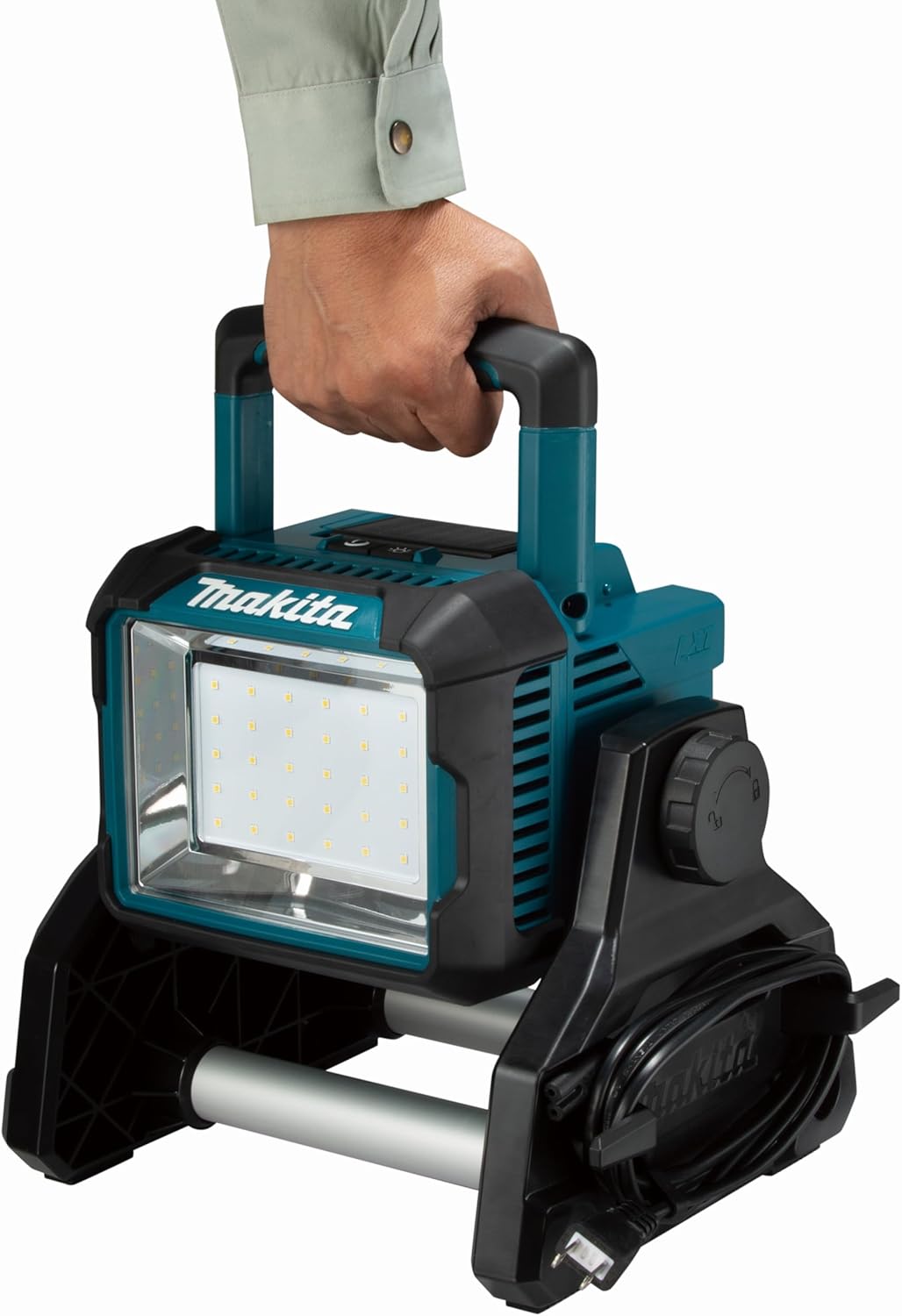 Makita DML811 LED-Baustrahler 14,4V-18V, 230V (ohne Akku & Ladegerät), max. 3000 Lumen, 3 Helligkeit