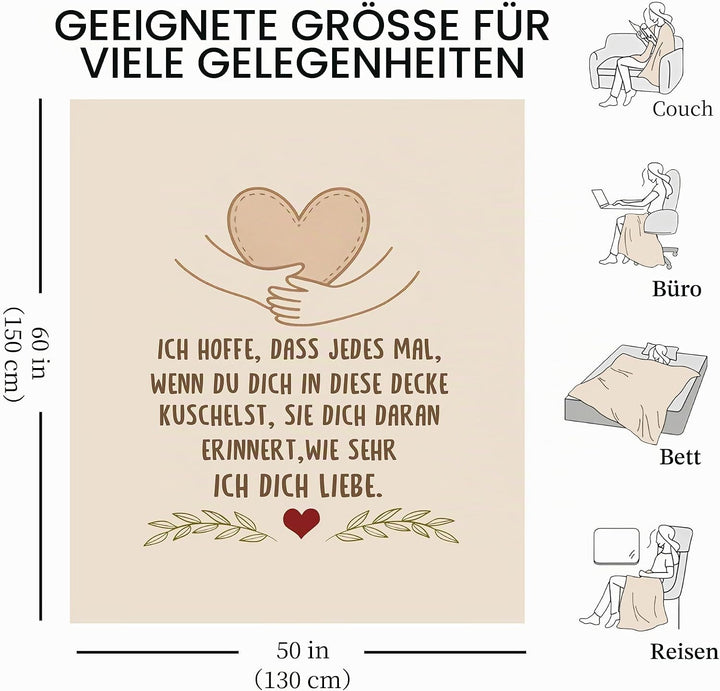 Amorea Ich hoffe DASS jedes Mal wenn du Dich in Diese Decke kuschelst sie Dich daran erinnert wie se