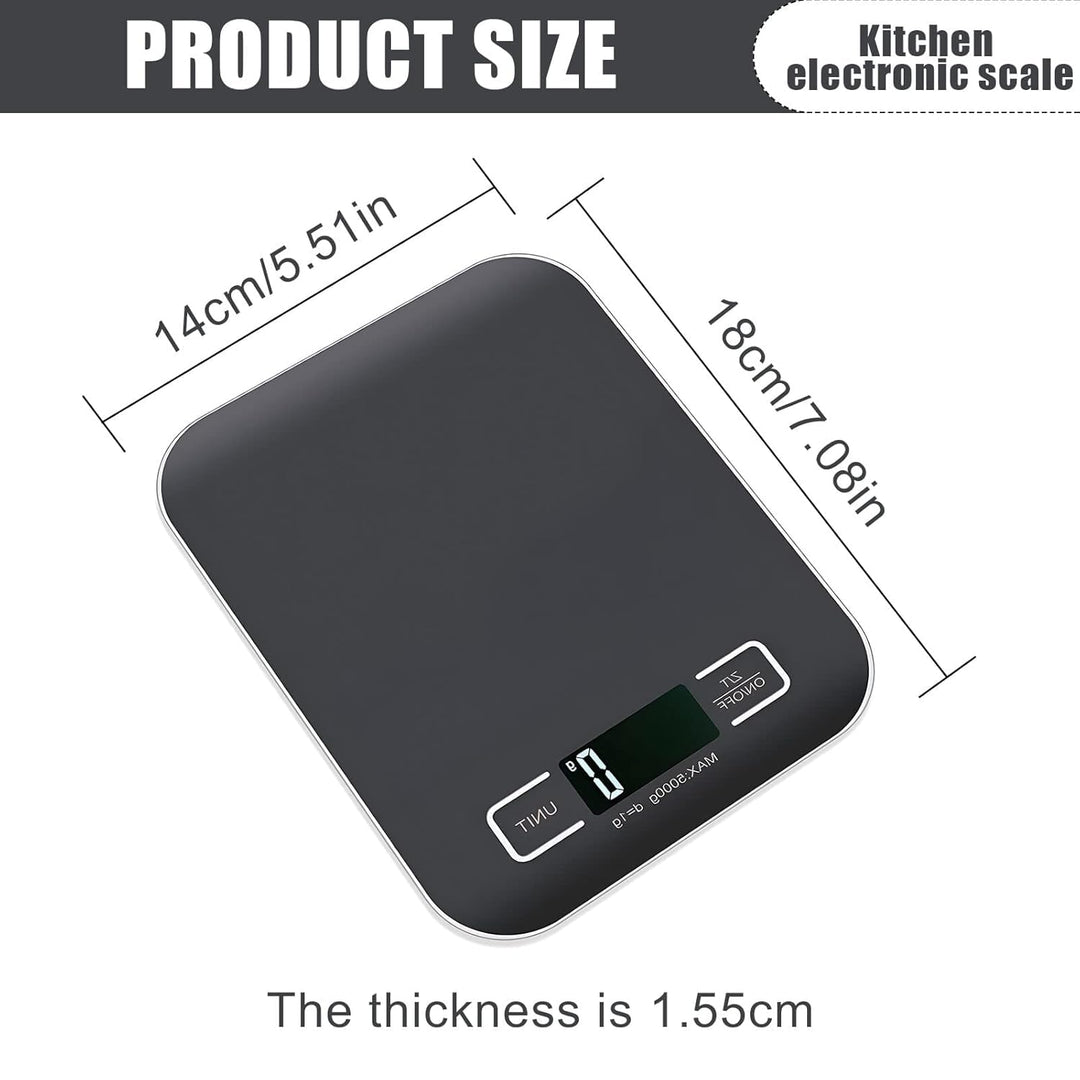 Küchenwaage Digital, 10kg/1g Waage Küchenwaage, USB Wiederaufladbare Digital Küchenwage mit Led Disp
