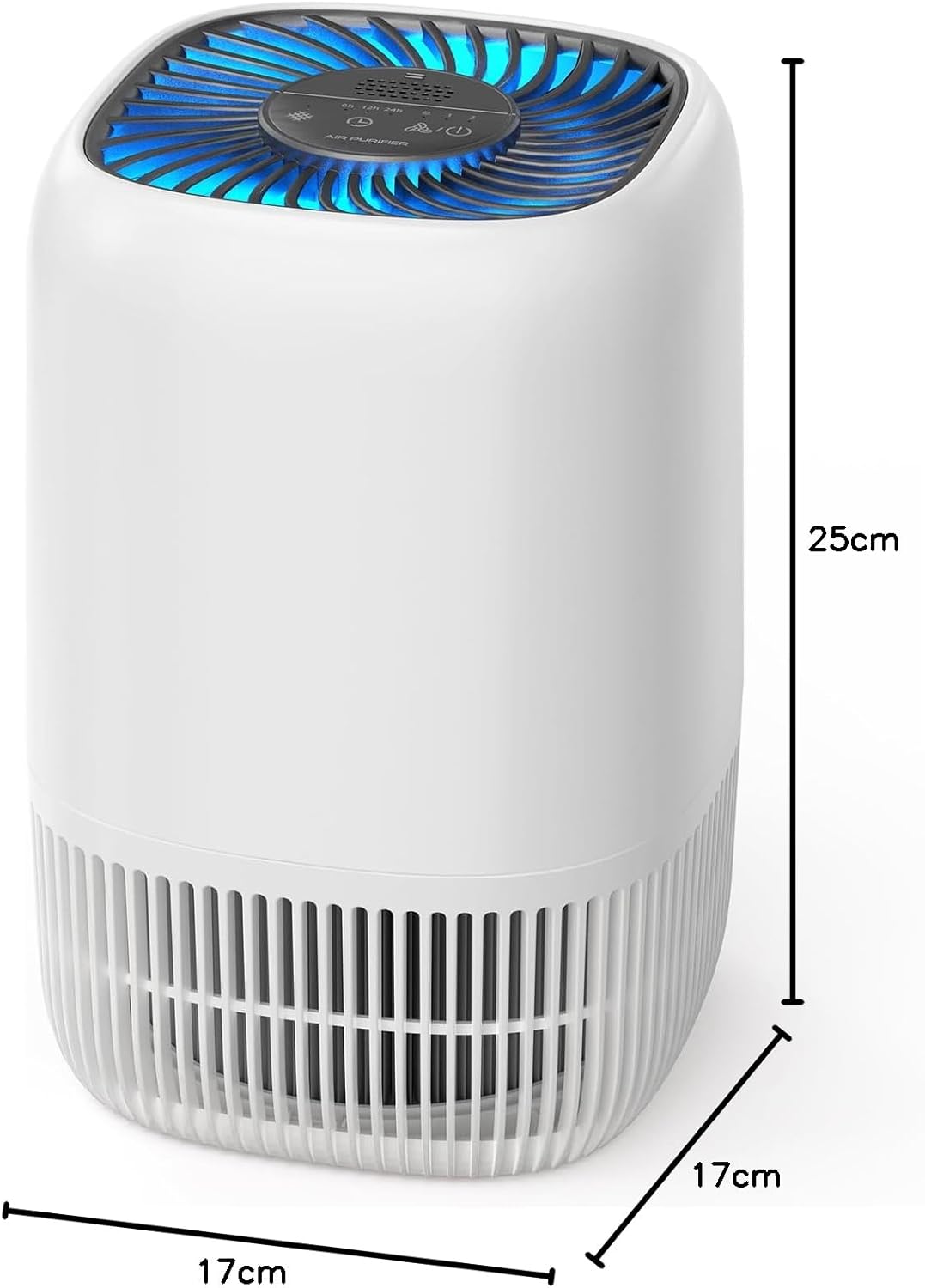 AROEVE Luftreiniger mit H13 HEPA 3-Stufen-Filter, Luftreiniger für Schlafzimmer, 5W Energieverbrauch