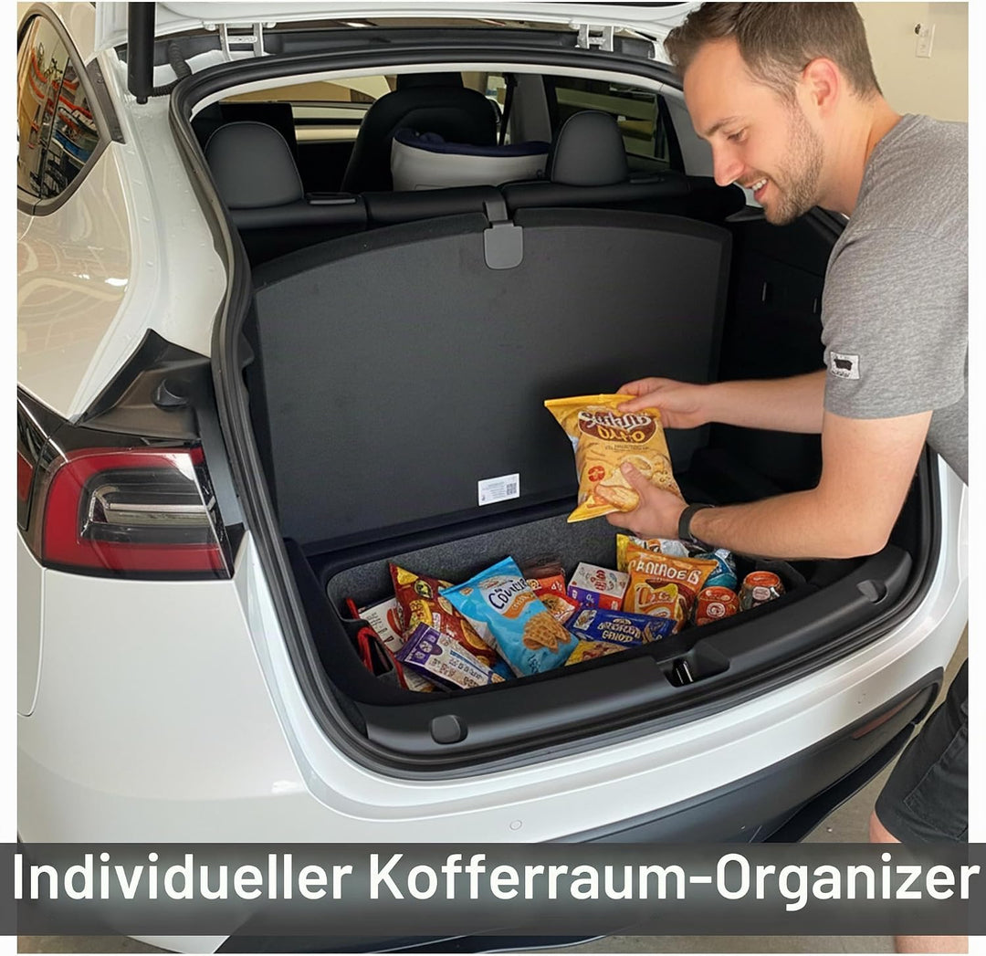 VLOX Tesla Model Y Organizer Aufbewahrungsbox Zubehör Kofferraum Trunk und Frunk Set Frunk + Trunk S