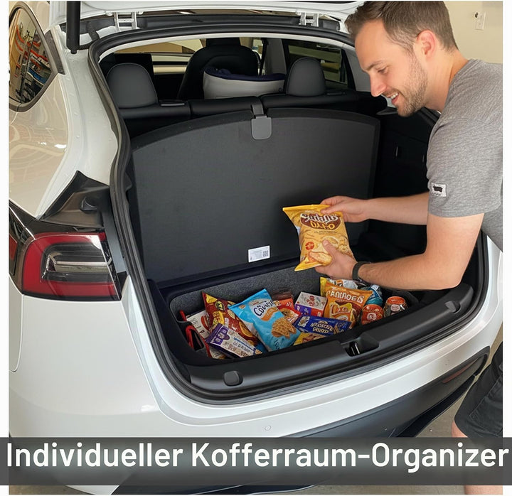 VLOX Tesla Model Y Organizer Aufbewahrungsbox Zubehör Kofferraum Trunk und Frunk Set Frunk + Trunk S