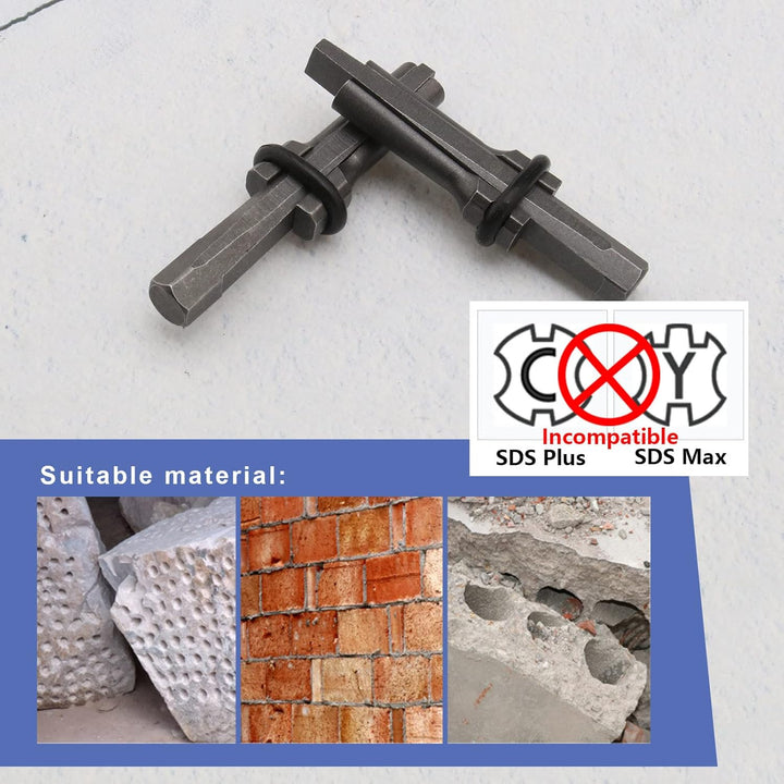 eMagTech 7pcs Set 16mm Plug Chop Feather Shims 5/8 Zoll Stone Splitter Beton Marmor Rock Stone Handw