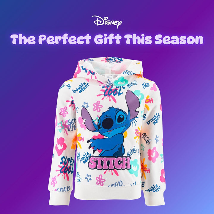 Disney Stitch Mädchen Kapuzenpullover, Design Weiches Textil Sweatshirt, Pullover für Mädchen, Gröss