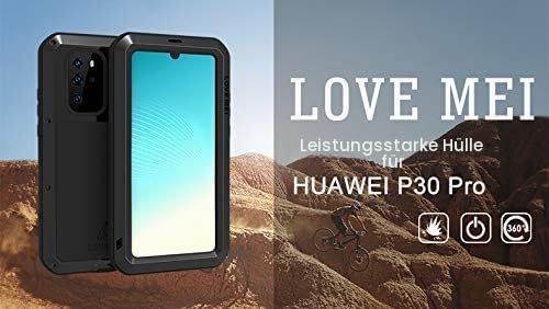 Fonrest Ganzkörper Hülle für Huawei P30 Pro, Love MEI 6,47-Zoll Schwerlast Hybride Aluminium Metall