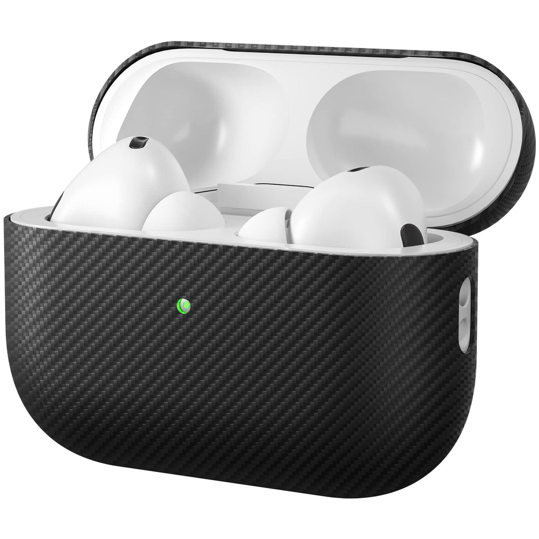 memumi Carbon Hülle für AirPods Pro 2, 0.3 mm Superdünne, Hülle aus echter 600D Aramidfaser [100% Ar