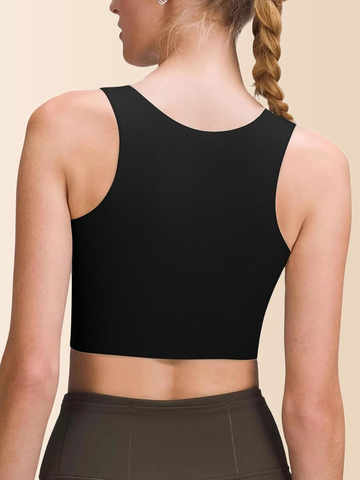 Trans Binder Transgender FTM Brust Binder für Damen Atmungsaktive Halb Kompression BH Schwarz S, Sch