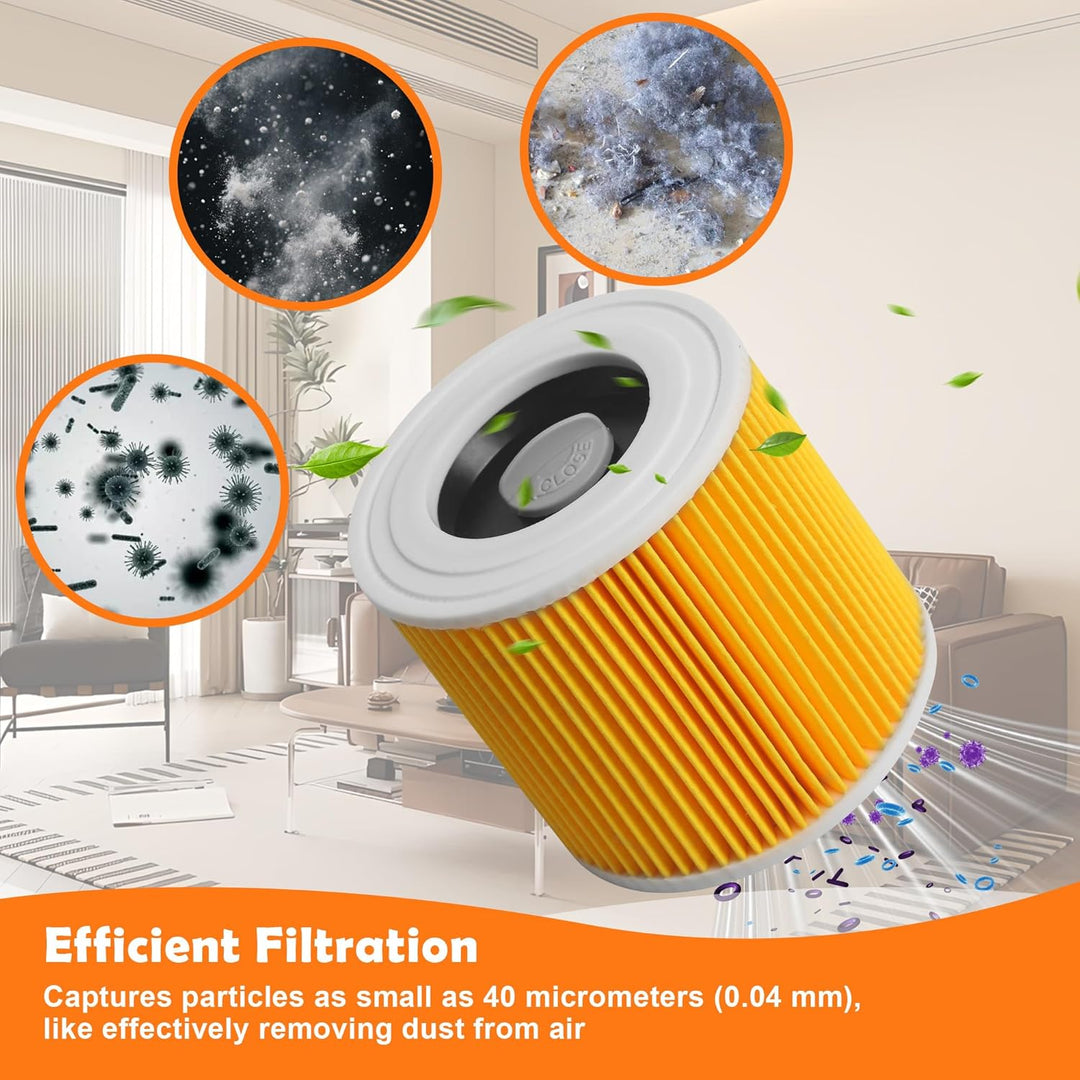 15 Stück für Kärcher KFI 357 Staubsaugerbeutel + 2 Filter+2 Filterbürste Ersatz für Kärcher WD2 Plus