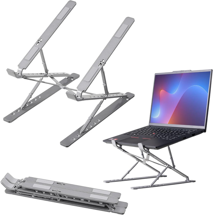 kwmobile Ständer für PC und Tablet aus Aluminium - Aluminium Notebook Halterung verstellbar - Tablet