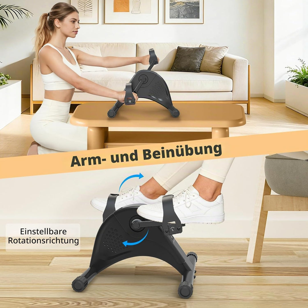 Pedaltrainer, Beintrainer für Zuhause, Leisem Motor, 6 Geschwindigkeitsstufen, Heimtrainer Senioren