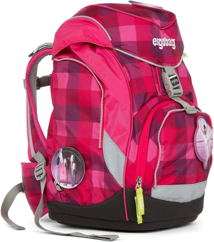 Ergobag pack Schulrucksack-Set RhabarBär (6tlg.), 35 cm, 20 L, Lila Kontrollen