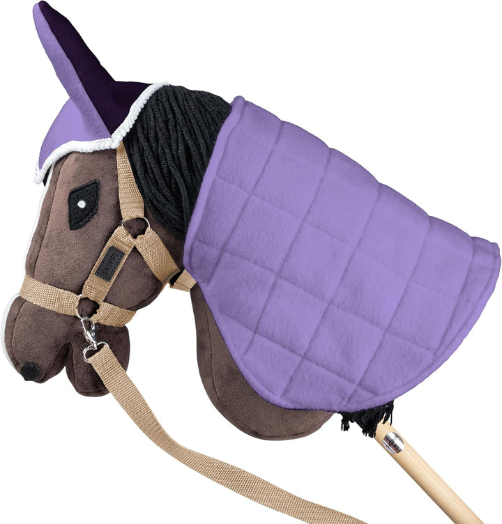 SKIPPI Halfter für Hobby Horse - Beige, Hobby Horse Zubehör, Zügeln und 2 Polster im Set, Universalg