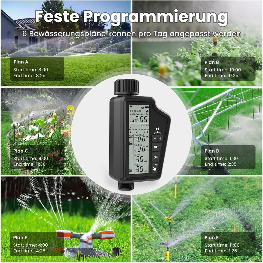 AVATTO Bewässerungscomputer Smart WiFi Zeitschaltuhren Automatische Bewässerung Unterstützen Alexa u