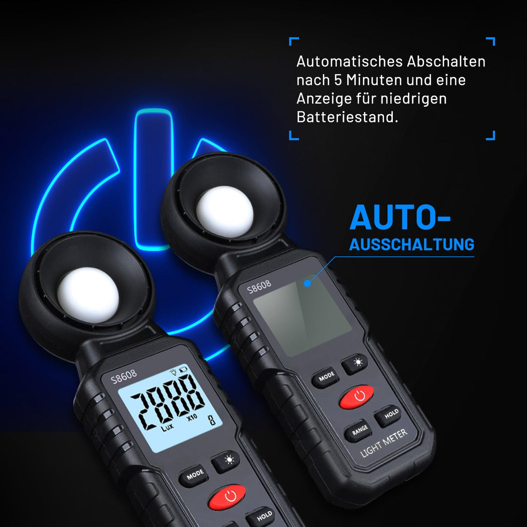 Mcbazel Digital Luxmeter Photometer Belichtungsmesser Beleuchtungsstärke Lichtmesser mit LCD Display