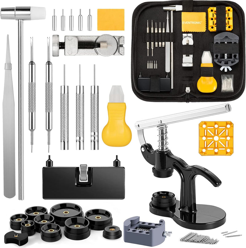 Eventronic Uhrenwerkzeug Set, Uhr Reparatur Uhrmacherwerkzeug Tasche, Watch Tools in Nylontasche, Uh